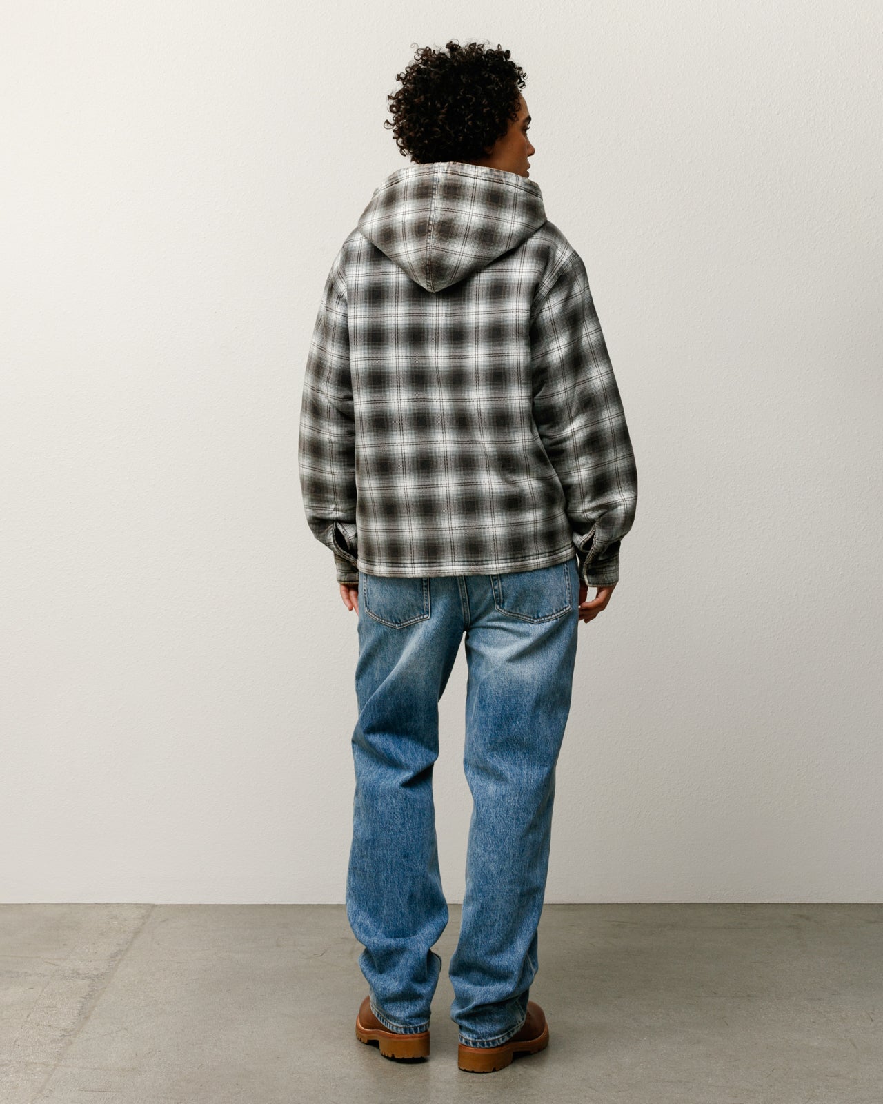 ZIP HOODED PLAID SHIRT - Image 5