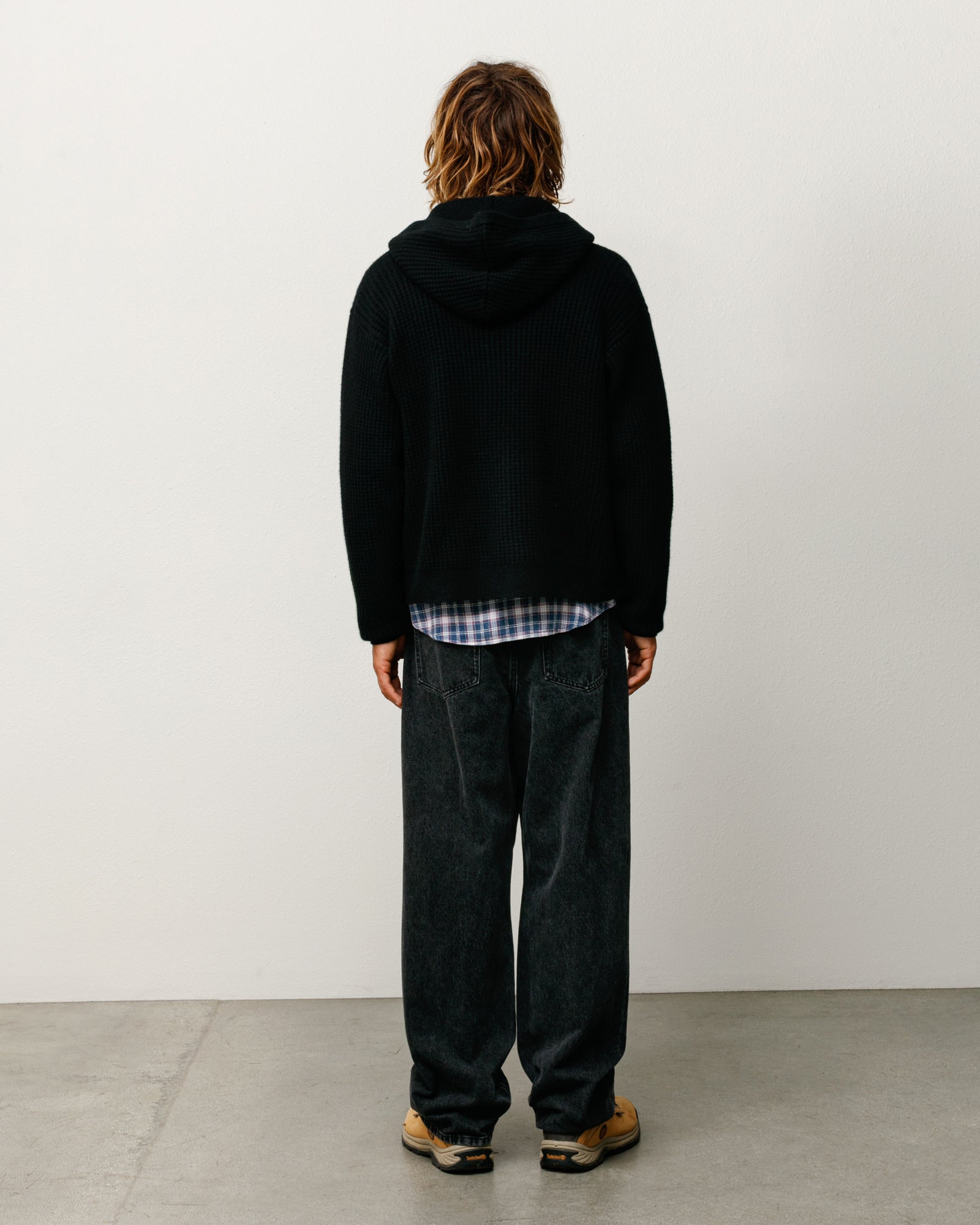WAFFLE CASHMERE ZIP HOOD SWEATER - Image 5