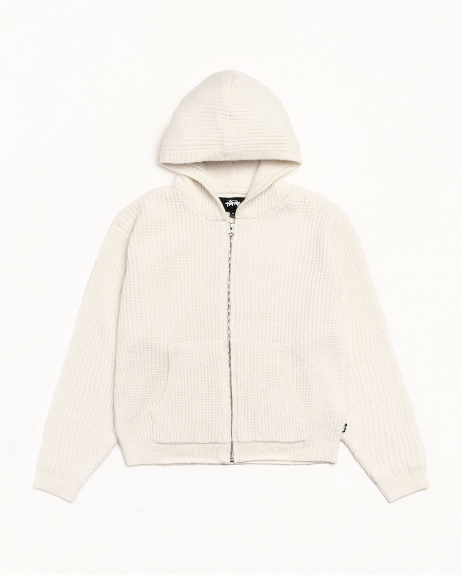 WAFFLE CASHMERE ZIP HOOD SWEATER - Image 4