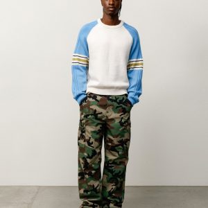 STRIPE RAGLAN CREW