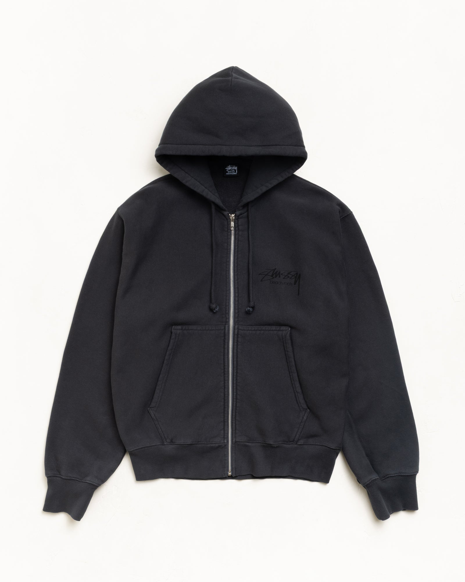 BEACH ROOTS ZIP HOODIE GARMENT DYED